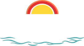Fit City Logo with Sunset and Waves